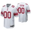 Youth's New York Giants White Game Customized Jersey - Replica