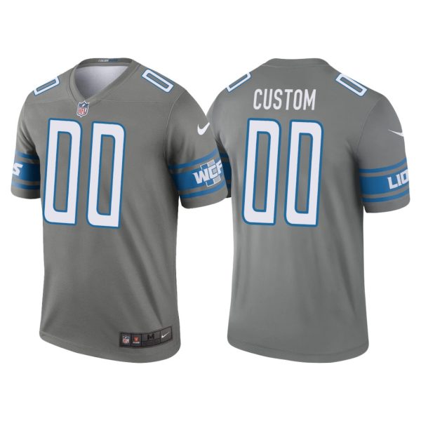 Youth's Custom Detroit Lions Legend Jersey - Steel - Replica