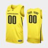 Youth's Oregon Ducks Yellow Replica Custom Jersey