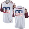 Youth's Florida State Seminoles #00 White Limited US Flag Custom Football Stitched Jersey - Replica