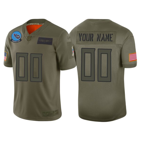 Youth's Custom Tennessee Titans 2019 Salute to Service Camo Jersey - Limited - Replica