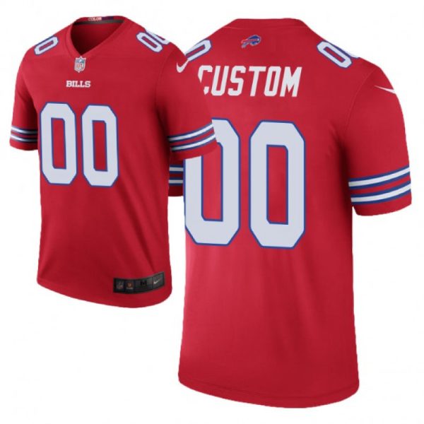 Youth's Color Rush Legend Buffalo Bills Custom Red Jersey - Replica