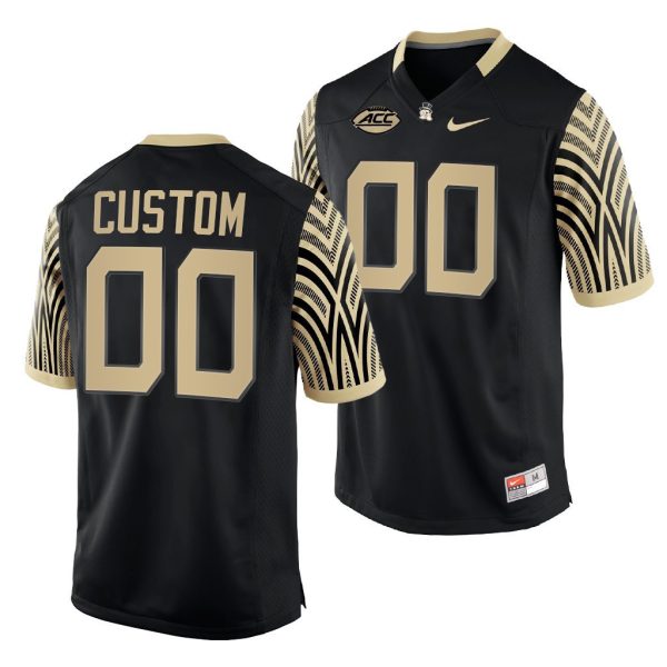 Youth's Wake Forest Demon Deacons Custom 00 Black 2021-22 College Football Jersey - Replica