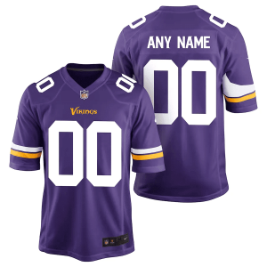 Customized Vikings Jersey for Youth Minnesota Vikings Home Custom Game Jersey - Purple