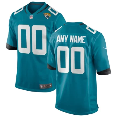 Custom Jaguars Jersey for Men Teal Jacksonville Jaguars Home Custom Game Jersey