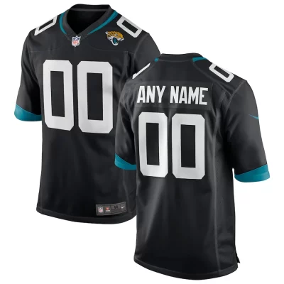 Custom Jaguars Jersey for Men's Black Jacksonville Jaguars Custom Alternate Game Jersey