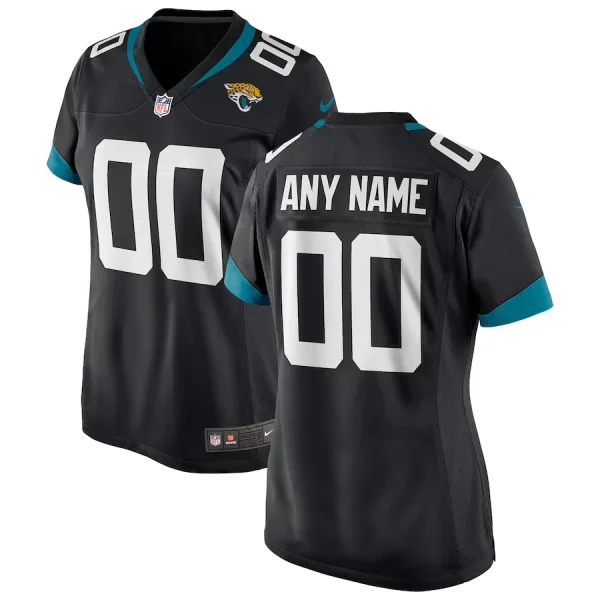 Custom Jaguars Jersey for Women's Black Jacksonville Jaguars Alternate Custom Jersey