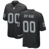 Men's Las Vegas Raiders Home Custom Game Jersey - Black - Replica