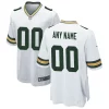 Youth's Green Bay Packers Home Custom Jersey - White - Replica