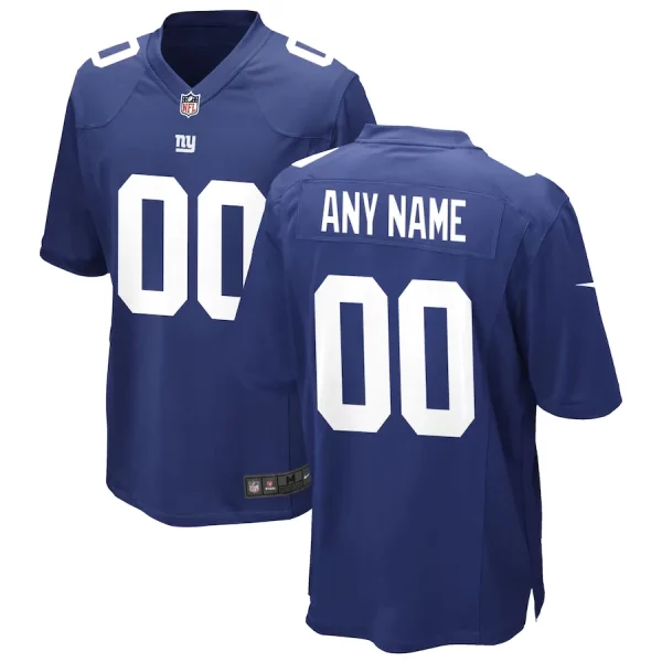 Men's New York Giants Home Custom Game Jersey - Royal - Replica