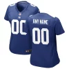 Woman's New York Giants Home Custom Game Jersey - Royal - Replica