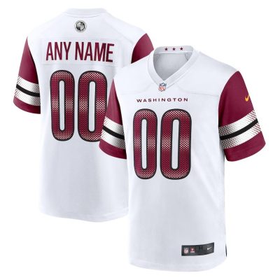 Custom Commanders Jersey for Men Washington Commanders Road Game Custom Player Jersey - White