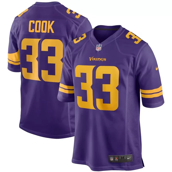 Men's Minnesota Vikings Alternate Custom Game Jersey - Purple - Replica