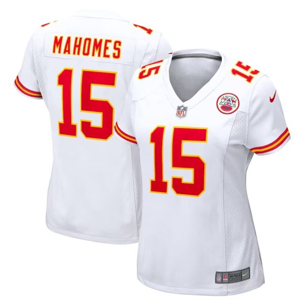 Woman's Patrick Mahomes Kansas City Chiefs Road Game Jersey - White - Replica