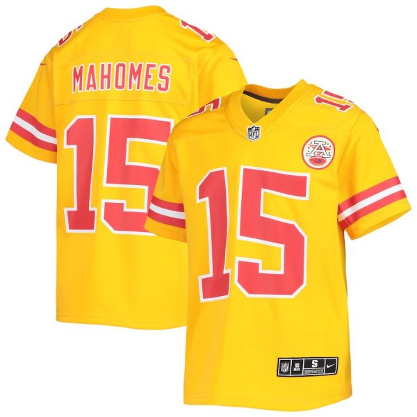 Men's Patrick Mahomes Kansas City Chiefs Inverted Team Game Jersey - Gold - Replica