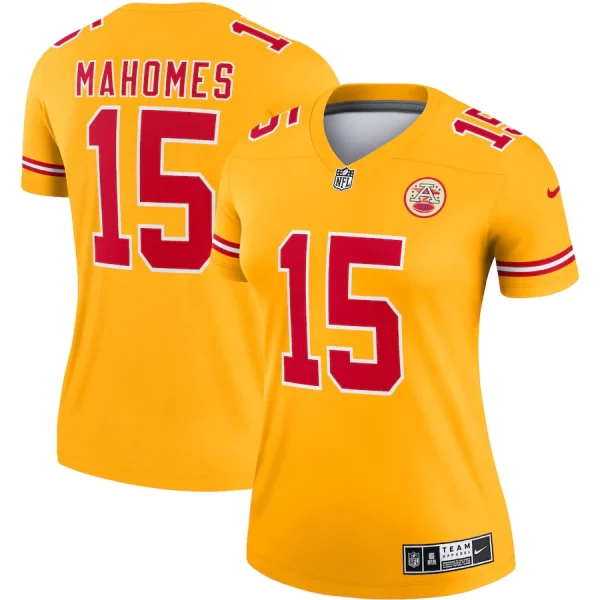 Woman's Patrick Mahomes Kansas City Chiefs Inverted Team Game Jersey - Gold - Replica