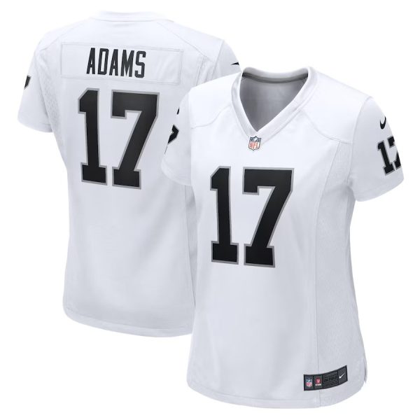 Woman's Davante Adams Las Vegas Raiders Road Game Jersey - White - Replica