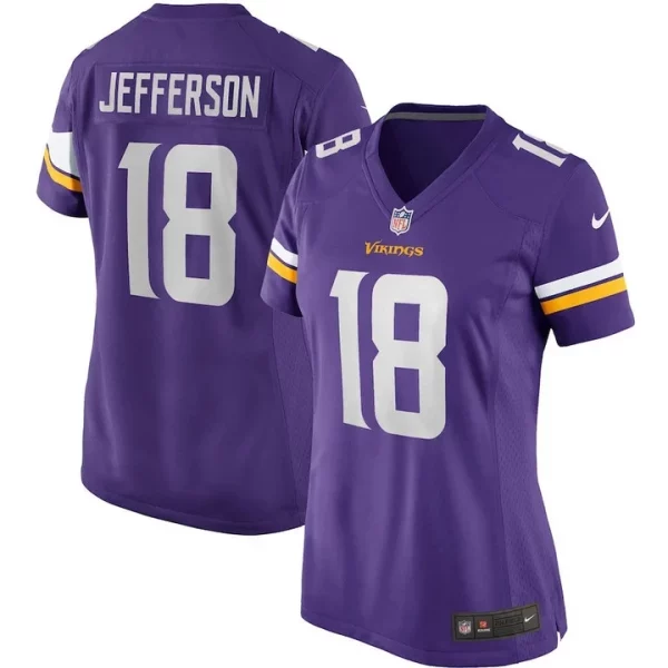 Woman's Justin Jefferson Purple Minnesota Vikings Player Game Jersey - Replica