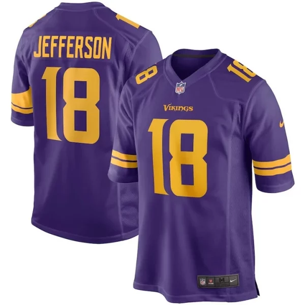 Men's Justin Jefferson Alternate Minnesota Vikings Game Jersey - Purple - Replica