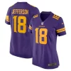 Woman's Justin Jefferson Alternate Minnesota Vikings Game Jersey - Purple - Replica