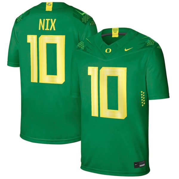 Men's Bo Nix Oregon Ducks NIL Replica Football Jersey - Green