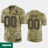 Youth's Custom Las Vegas Raiders #00 2018 Salute to Service Limited Camo Jersey - Replica