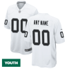 Youth's Las Vegas Raiders Road Custom Game Jersey - White - Replica