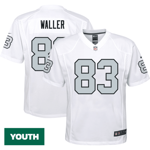 Youth's Las Vegas Raiders Alternate Custom Game Jersey - White - Replica