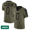 Youth's Custom San Francisco 49ers 2021 Salute To Service Jersey - Limited Olive - Replica