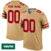 Youth's San Francisco 49ers Custom Inverted Jersey - Gold Legend - Replica