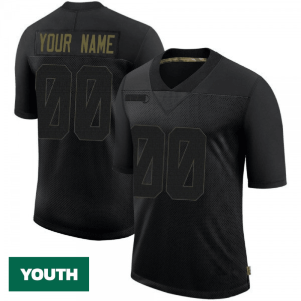 Youth's San Francisco 49ers Custom 2020 Salute To Service Jersey - Black Limited - Replica