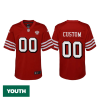 Youth's San Francisco 49ers Custom Scarlet 75th Anniversary Throwback Game Jersey - Replica