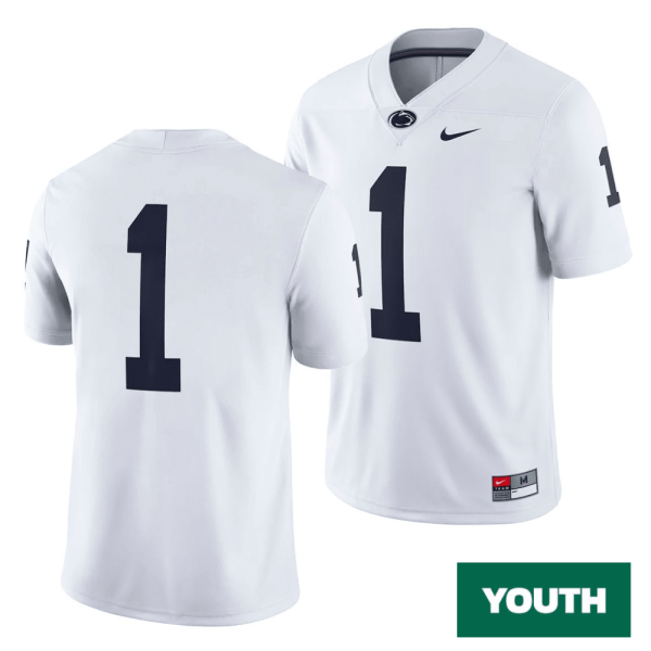 Custom Penn State Jerseys for Youth's Penn State Nittany Lions Custom White College Football Game Jersey - Replica