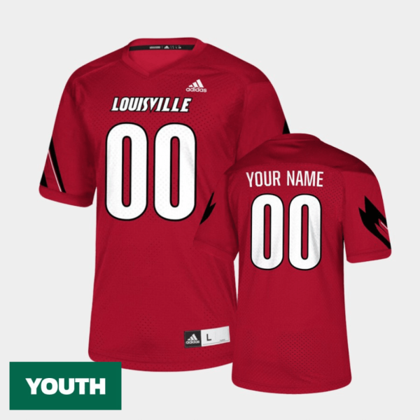 Youth's Louisville Cardinals Custom Red College Football Jersey - Replica