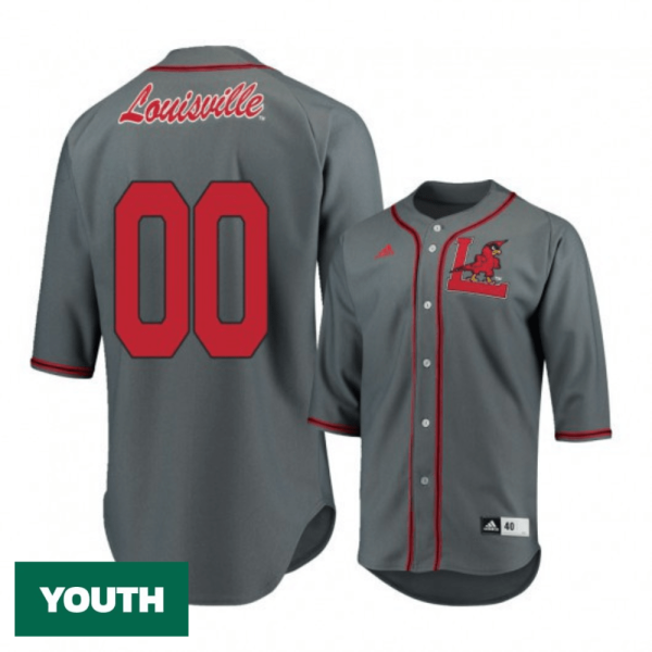 Youth's Custom Louisville Cardinals Gray Jersey - Replica