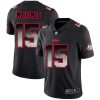 Men's Chiefs #15 Patrick Mahomes Black Stitched NFL Vapor Untouchable Limited Smoke Fashion Jersey - Replica