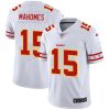 Custom Chiefs Jersey for Men Kansas City Chiefs #15 Patrick Mahomes White Team Logo Vapor Limited NFL Jersey