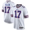 Youth's Josh Allen Buffalo Bills Game Player Jersey - White - Replica