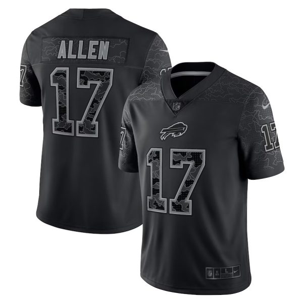 Youth's Josh Allen Buffalo Bills RFLCTV Limited Jersey - Black - Replica