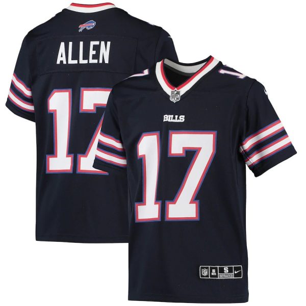 Youth Josh Allen Buffalo Bills Inverted Team Game Jersey - Navy - Replica