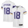 Youth's Justin Jefferson White Minnesota Vikings Game Jersey - Replica