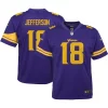 Youth's Justin Jefferson Alternate Minnesota Vikings Game Jersey - Purple - Replica