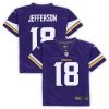 Youth's Justin Jefferson Purple Minnesota Vikings Player Game Jersey - Replica