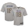 Youth's Justin Jefferson Gray Minnesota Vikings Atmosphere Fashion Game Jersey - Replica