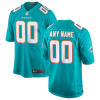 Miami Dolphins Youth Aqua Custom Game Jersey - Replica