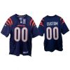 Custom 2021 Cincinnati Bengals #00 Navy Game Jersey - Replica