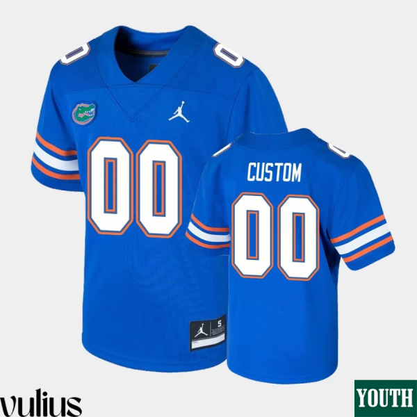 Custom Florida Gators Jersey, Royal Youth's, Game Custom Jersey - Replica