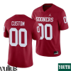 Oklahoma Sooners Custom Jersey, Red Youth's, Crimson Alumni Game Jersey - Replica