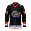 Custom Florida Gators Jersey, Black Men's, Replica Hockey Jersey