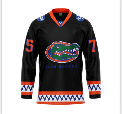 Custom Florida Gators Jersey, Black Men's, Replica Hockey Jersey